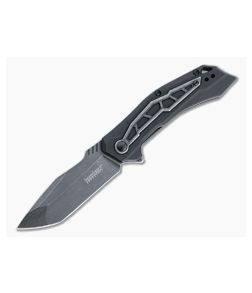 Kershaw Flatbed BlackWash Tanto Steel Inlaid Black GFN Assisted Liner Lock Flipper 1376