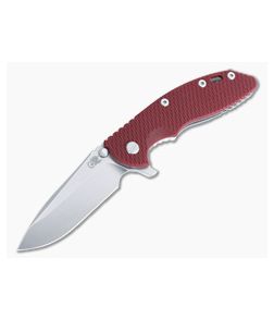 Hinderer XM-18 3.5" Red G10 Tri-Way Spear Point Stonewash S45VN HK-1391