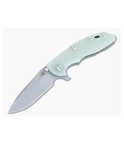 Hinderer XM-18 3.5" S45VN Spear Point Translucent Green G10 Tri-Way Battle Bronze Flipper HK-1396