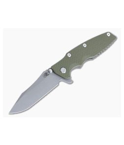 Hinderer Eklipse 3.5" Flipper Spearpoint S45VN OD Green G10 Battle Bronze Tri-Way Folder 1398