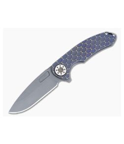 Curtiss Knives F3 Large Blue/Bronze PM-Milled Dark Stonewashed Magnacut Slicer Flipper CK-13