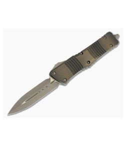 Microtech Combat Troodon D/E Bronze Apocalyptic M390 Double Edge Antique Bronze OTF Automatic 142-13APABS