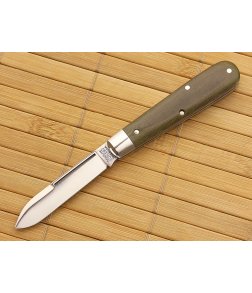 Tidioute Cutlery #14 Lick Creek Boys Knife Green Linen Micarta