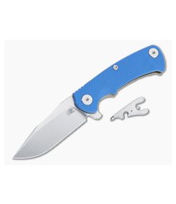 Hinderer Project X MagnaCut Clip Point Blue G10 Tri-Way Stonewash Bronze Flipper 1432