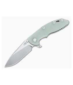 Hinderer XM-18 3.5" Skinny MagnaCut Slicer Translucent Green G10 Tri-Way Stonewash Bronze Flipper 1436