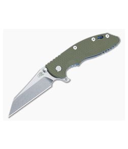 Hinderer XM-18 3.5" Fatty S45VN Wharncliffe OD Green G10 Tri-Way Stonewash Blue Flipper 1441