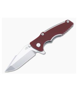 Hinderer Eklipse 3.0" Tri-Way Liner Lock Flipper Red G10 Handles Stonewash 20CV Harpoon Spanto Blade 1458