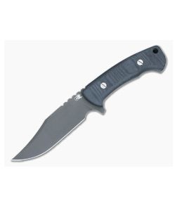 Hinderer Ranch Bowie Fixed Blade Black Micarta Handle Battle Black 3V Clip Point Blade 1462