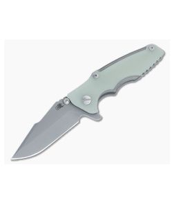 Hinderer Eklipse 3.0" Tri-Way Liner Lock Flipper Translucent Green G10 Handles Working Finish 20CV Harpoon Spanto Blade 1471