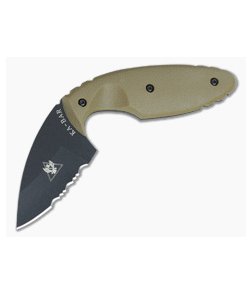 Kabar Small TDI Knife Coyote Brown Partially Serrated 1477CB