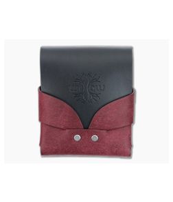 Willow Craft Goods Wide Swaddle Leather Wallet Bordeaux And Black Colorway WCG-014