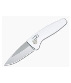 SOG One-Zero XR Lock Automatic White Aluminum Handles Satin S35VN Drop Point 15-73-02-57