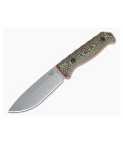 Benchmade Hunt Saddle Mountain Skinner Stonewashed S90V Richlite Orange G10 Fixed Blade Knife 15002-1