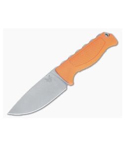 Benchmade Hunt Steep Country Stonewashed S30V Orange Santoprene Fixed Blade Knife 15006