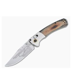 Benchmade Mini Crooked River Limited Bull Elk Artist Series S30V Stabilized Wood Folder 15085-2201