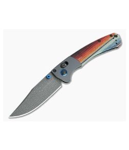 Benchmade Mini Crooked River Gold Class Nichols Damascus G-Carta Folder 15085-221