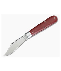 Tidioute Cutlery #15 Boys Knife Clip Blade Red Linen Micarta