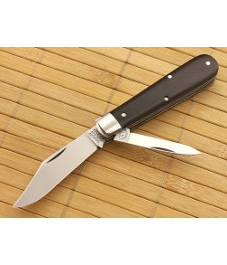 Tidioute Cutlery #15 Huckleberry Boys Knife Two Blade Ebony Wood