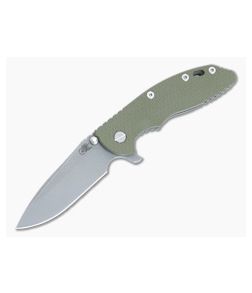 Hinderer XM-18 3.5" S45VN Spear Point OD Green Working Finish Flipper 1516