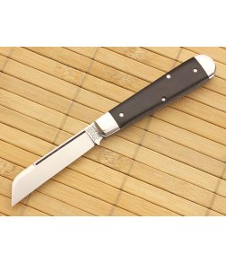 Tidioute Cutlery #15 Huckleberry Gabon Ebony Single Sheepsfoot Blade