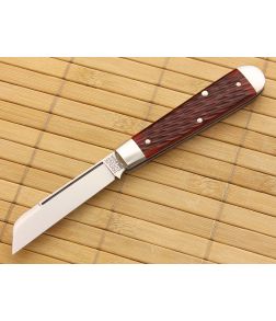 Tidioute Cutlery #15 Huckleberry Red Jig Bone Single Sheepsfoot Blade