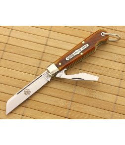 Tidioute Cutlery #15 Beer Scout Jack Knife Chestnut Saw Cut Bone