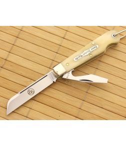 Tidioute Cutlery #15 Beer Scout Jack Knife Smooth Ivory Bone