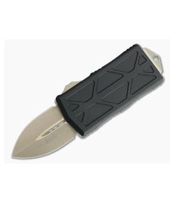 Microtech Exocet D/E Bronze Standard Double Edge Black CA Legal OTF Automatic 157-13