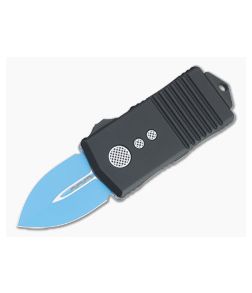 Microtech Exocet Jedi Knight Blue Double Edge Black CA Legal OTF Automatic 157-1JK