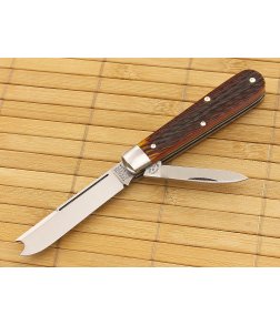 Tidioute Cutlery #15 Huckleberry Two Blade Antique Yellow Bone