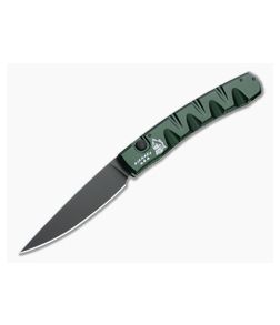 Piranha P15 Virus Tactical PVD S30V Green Button Lock Automatic