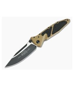 Microtech Socom Elite Tan S/E Manual Black Plain M390 160-1TA