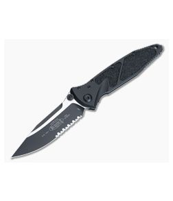 Microtech Socom Elite Folding Knife Black Aluminum Two Tone Part Serrated M390 Clip Point 160-2T
