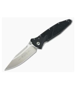 Microtech Socom Elite Manual Satin Plain M390 Black Aluminum 160-4