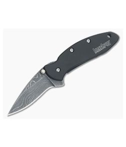 Kershaw Chive Damascus Black Handle