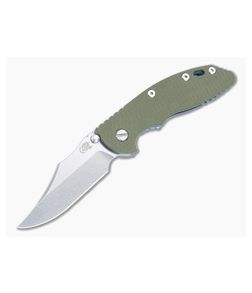 Hinderer XM-18 3.5 Bowie Non Flipper OD Green G10 SW Blue