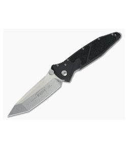 Microtech Socom Elite Tanto Manual Stonewash Plain M390 Black Aluminum 161-10