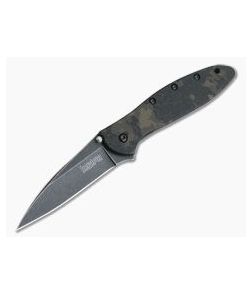 Kershaw Leek Digital Brown Camo BlackWash Blade Assisted Flipper 1660DEB