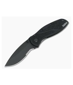 Kershaw Blur All Black Part Serrated SpeedSafe Assisted Opener 1670BLKST