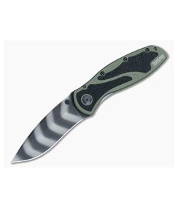 Kershaw Blur Green Handle Tiger Stripe Blade 1670OLTS