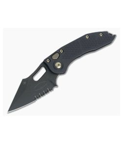 Microtech Stitch Part Serrated Black DLC M390 Automatic Knife 169-2DLC