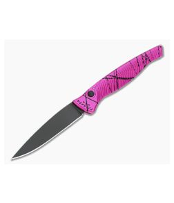 Piranha P16 DNA Tactical PVD S30V Hot Pink Slim Button Lock Automatic