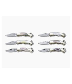 Rough Rider Miniature Knife Set of Six Mother of Pearl Slip Joint Folders RR1710