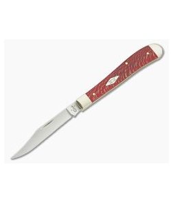 Case Slimline Trapper Red Sycamore Wood Handle 17145