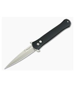 Protech Knives Don Satin Plain Edge Machine Contoured Black Aluminum 1721-SATIN