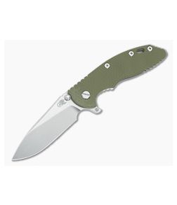 Hinderer XM-18 3.5 Skinny Hollow Ground Slicer OD Green G10 Stonewash