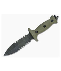 Treeman Knives 6" Combat Dagger OD Green G10