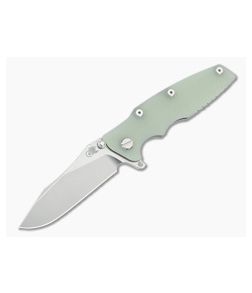Hinderer Eklipse 3.5 Skinny Hollow Ground Slicer Translucent Green G10 Stonewash