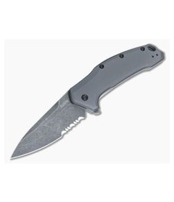 Kershaw Link Part Serrated Aluminum Blackwash USA Flipper 