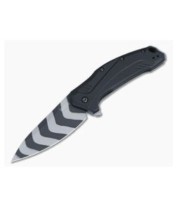 Kershaw Link Black Handle Tiger Striped 20CV Flipper 1776TS20CV